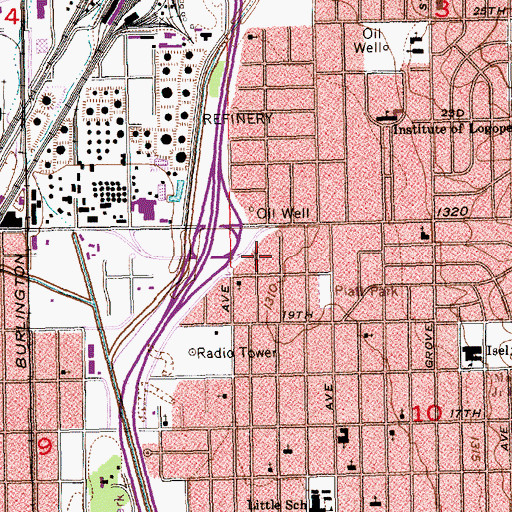 Topographic Map of Faith Mission Church of God in Christ, KS