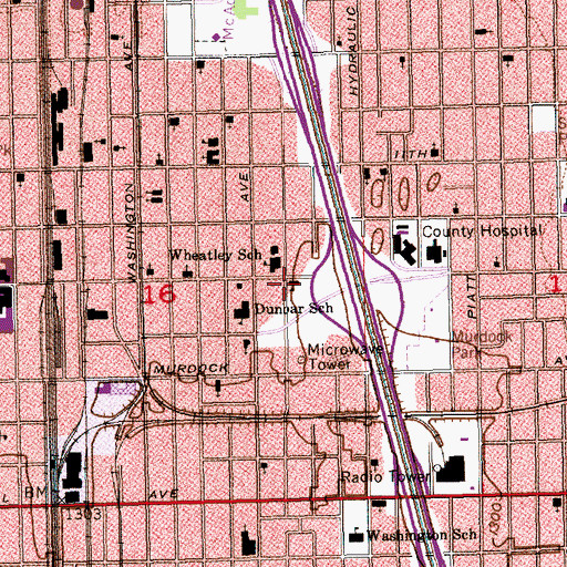 Topographic Map of Ninth Street Church of God, KS