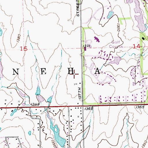Topographic Map of East Point Church of Christ, KS
