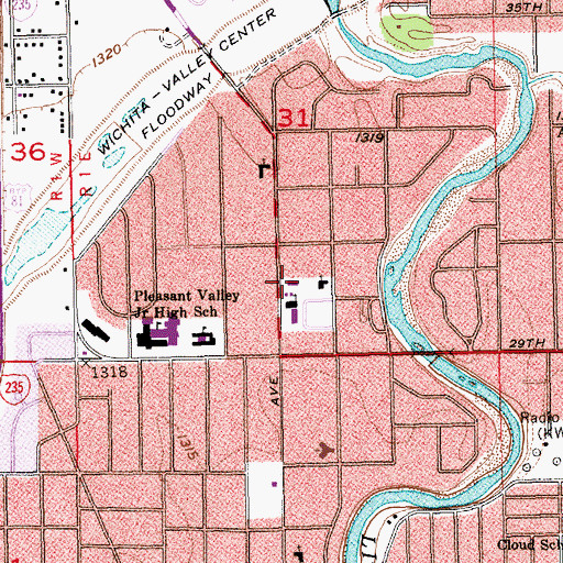Topographic Map of Saint Jude Roman Catholic Church, KS