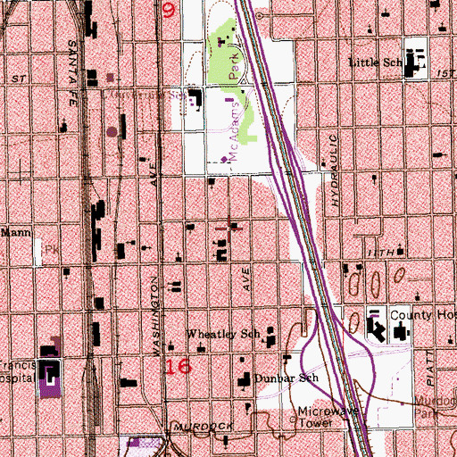 Topographic Map of Faith Deliverance Church of God in Christ, KS