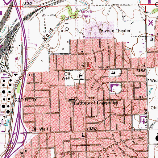Topographic Map of Evening Light Church of God, KS