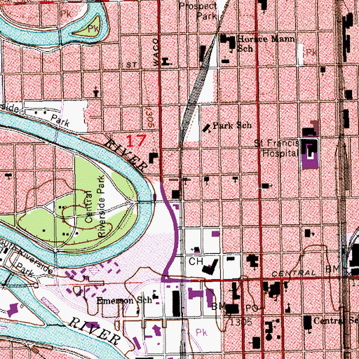 Topographic Map of Mount Olive Tabernacle of Praise Church, KS
