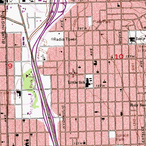 Topographic Map of Galilee Church of God in Christ, KS