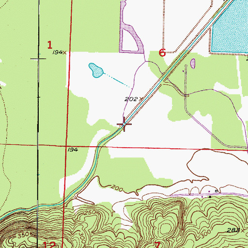 Topographic Map of Cornish Branch, AR