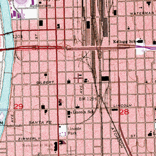 Topographic Map of Our Lady of Guadalupe Roman Catholic Church, KS
