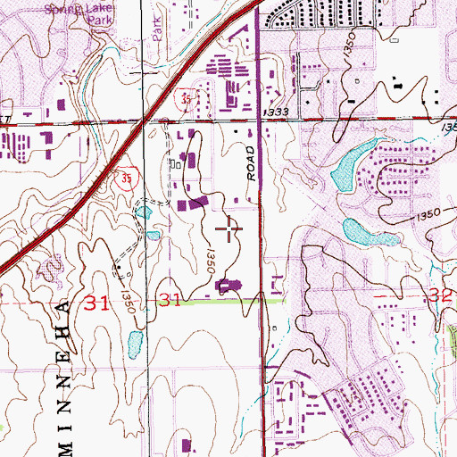 Topographic Map of Broadway Christian Church, KS