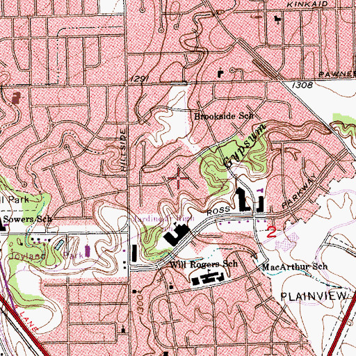 Topographic Map of Plainview Church of God in Christ, KS