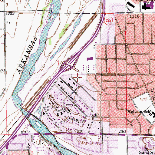 Topographic Map of Saint Andrews Lutheran Church, KS