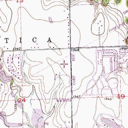 Topographic Map of Saint Elizabeth Ann Seton Catholic Church, KS