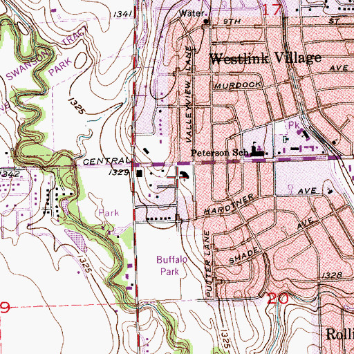 Topographic Map of Westlink Church of Christ, KS