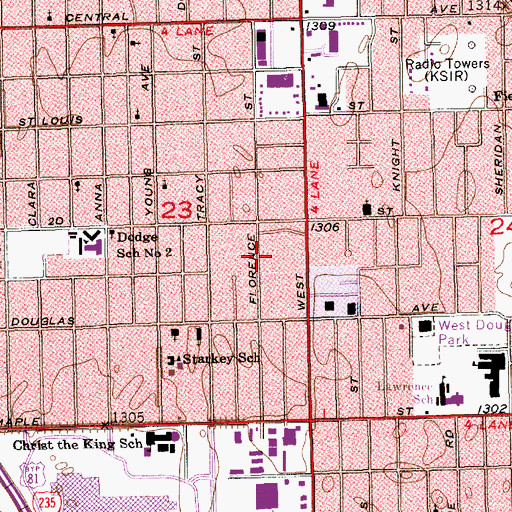 Topographic Map of Kingdom Hall of Jehovah's Witnesses, KS