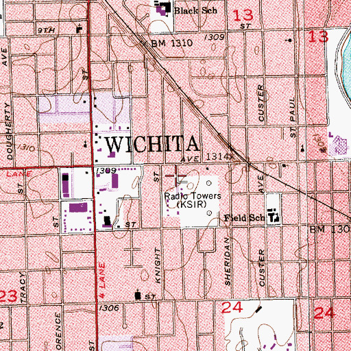 Topographic Map of Riverside Unit Jehovah's Witnesses, KS