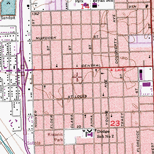 Topographic Map of Orchard Valley Christian Church, KS