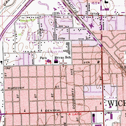 Topographic Map of First Church of the Open Bible, KS