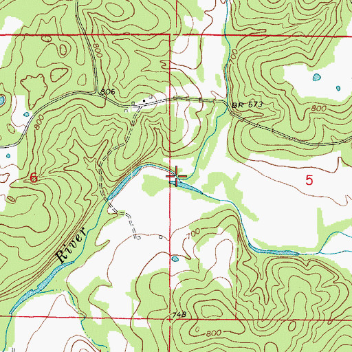 Topographic Map of Cotter Branch, AR
