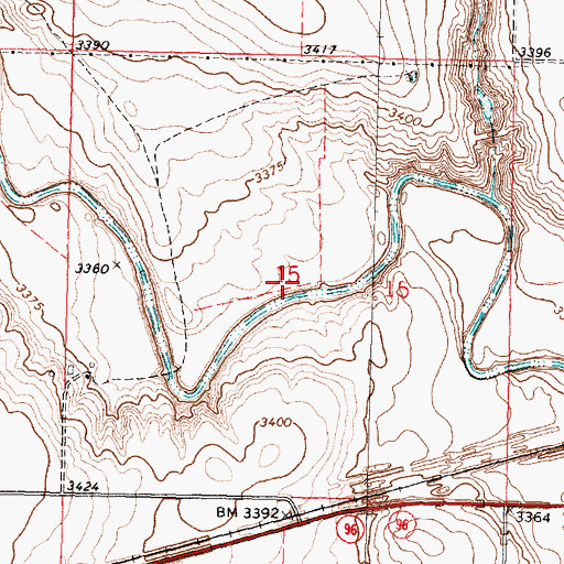 Topographic Map of Marienthal High School, KS