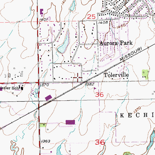 Topographic Map of Northeast Congregation Jehovah's Witnesses, KS