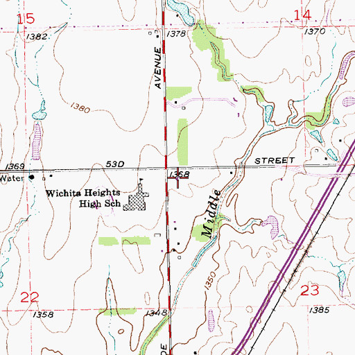 Topographic Map of Christ Lutheran Church, KS