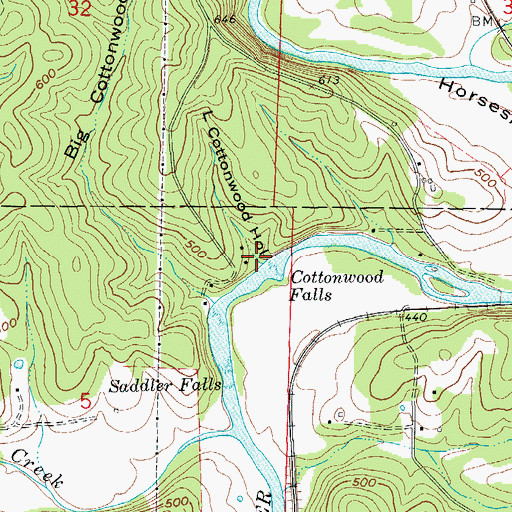 Topographic Map of Cottonwood Hollow, AR