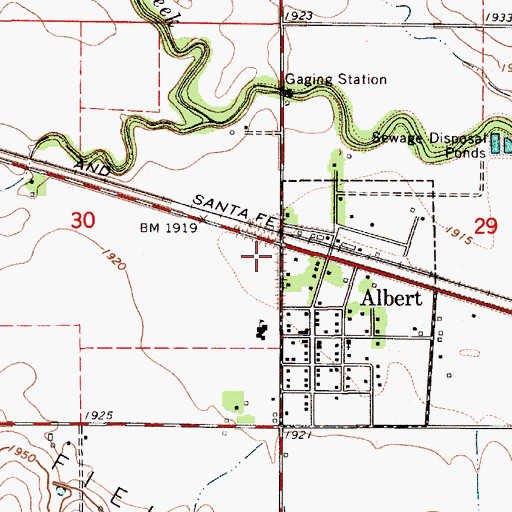 Topographic Map of Otis-Bison Primary School, KS