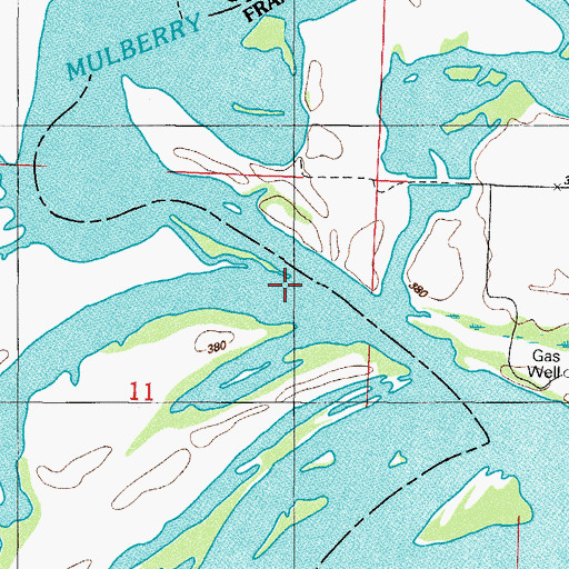 Topographic Map of Cottonwood Slough, AR