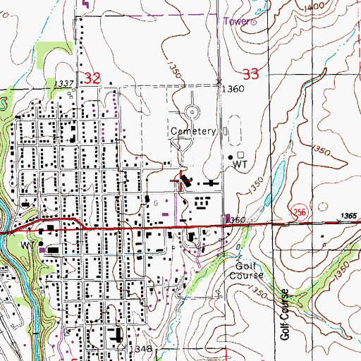 Topographic Map of Marion Elementary School, KS
