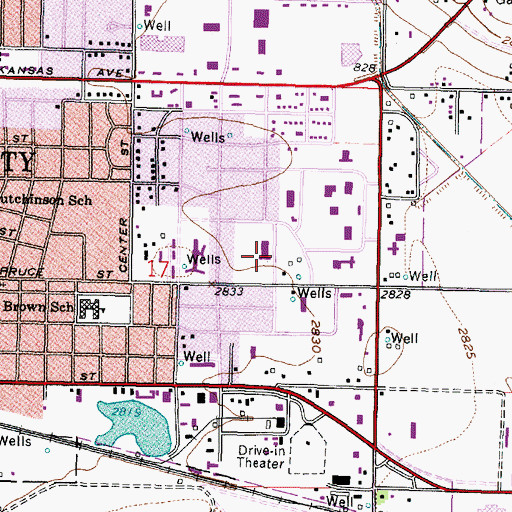 Topographic Map of Saint Dominic Catholic School, KS