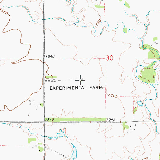 Topographic Map of Kansas State University Experimental Farm, KS