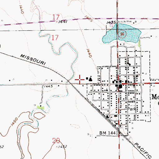 Topographic Map of Mount Hope Elementary School, KS