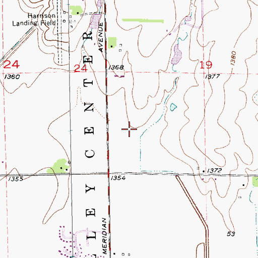 Topographic Map of Valley Center High School, KS