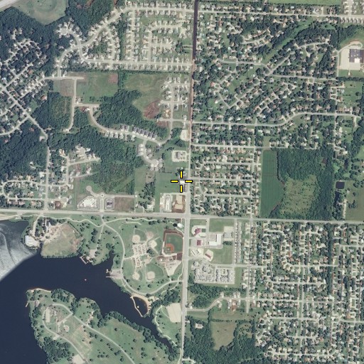 Aerial/Satellite Image of Lakeview Church of the Nazarene, KS