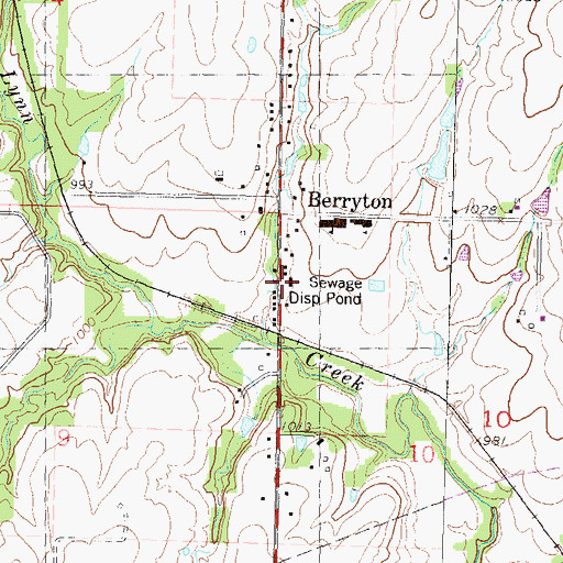 Topographic Map of Berryton United Methodist Church, KS
