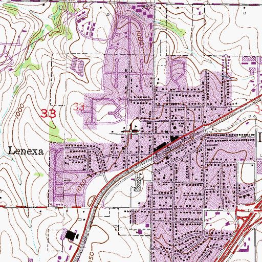 Topographic Map of Holy Trinity Elementary School, KS