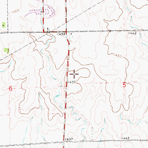 Topographic Map of Goddard Middle School, KS