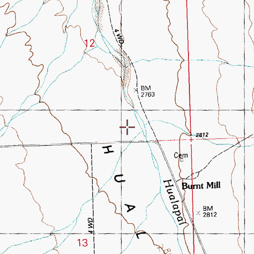 Topographic Map of Fox Canyon Wash, AZ