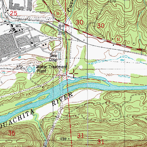 Topographic Map of Cove Creek, AR