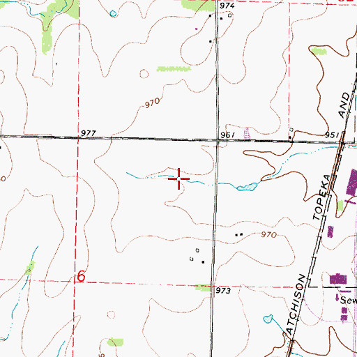 Topographic Map of Chanute High School, KS