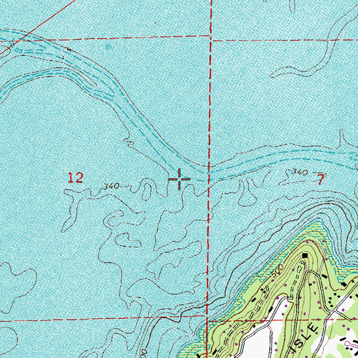 Topographic Map of Cove Creek, AR