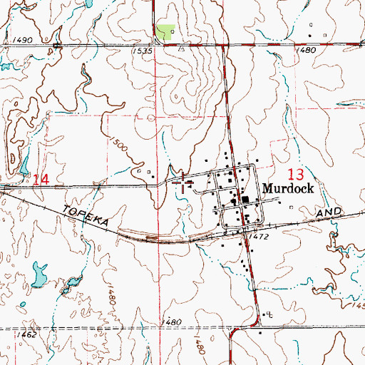Topographic Map of Murdock Elementary School, KS