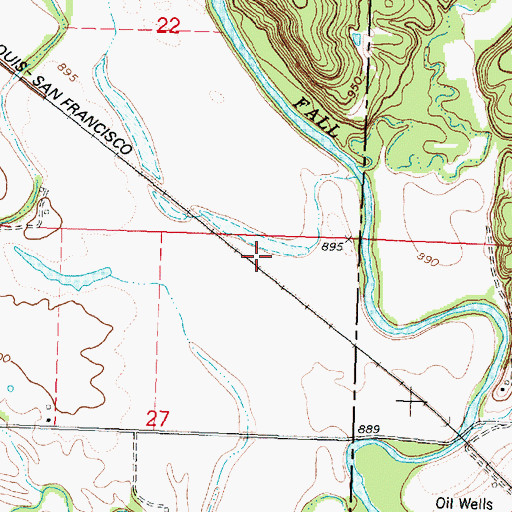 Topographic Map of Old Tailor Cemetery, KS