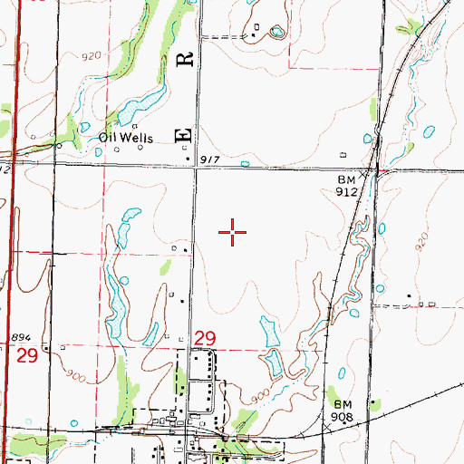 Topographic Map of Erie High School, KS