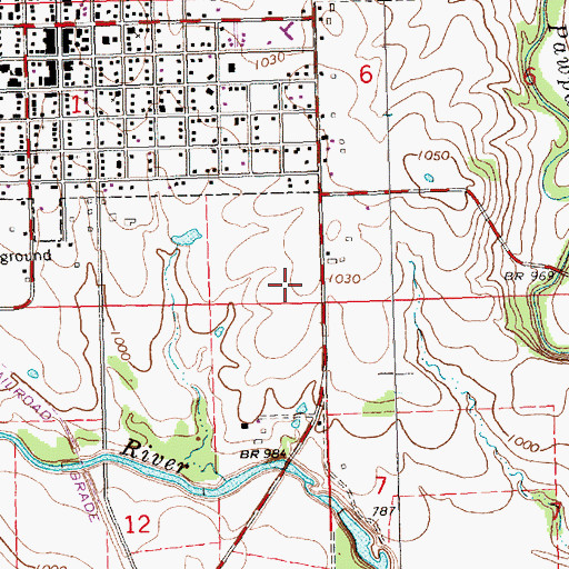 Topographic Map of West Elk High School, KS