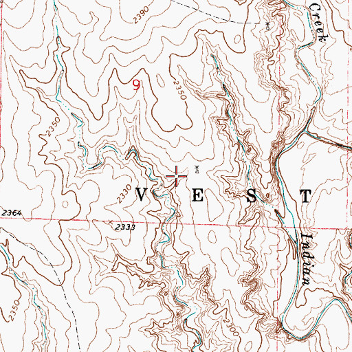 Topographic Map of Golden Plains Cemetery, KS