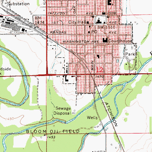 Topographic Map of Carry A Nation House, KS