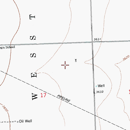 Topographic Map of Pasture Number Seventeen, KS
