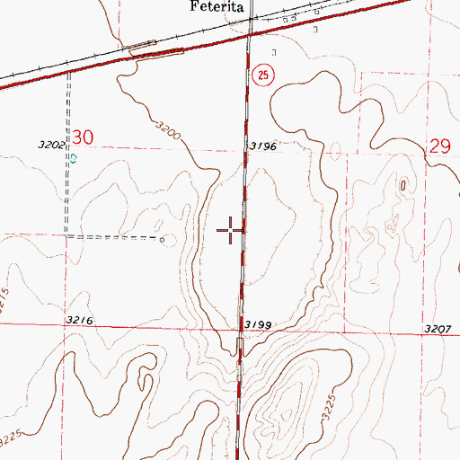 Topographic Map of Feterita, KS
