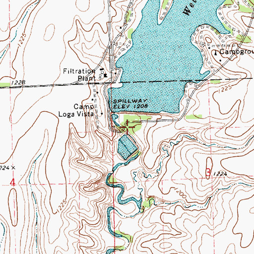 Topographic Map of Wellington City Park, KS