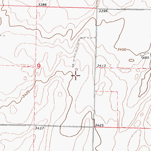 Topographic Map of Coen Pasture, KS