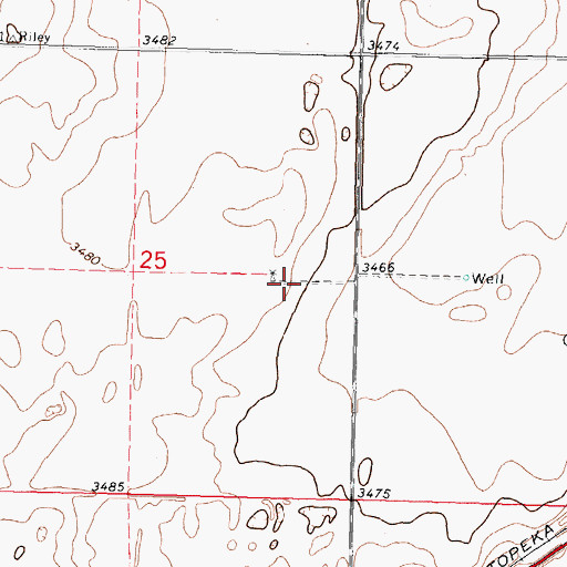 Topographic Map of Pasture Number Thirtyseven, KS